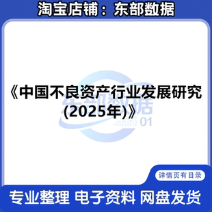 中国不良资产行业发展研究（2025年）