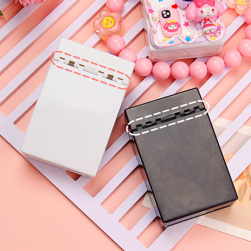 自动弹盖烟盒20支装软包保护壳粗烟翻盖防压塑料加厚耐用烟壳diy