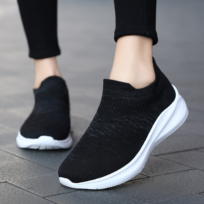 黑色男鞋46码网面休闲鞋大码45帆布一脚蹬懒人鞋镂空薄款夏季透气