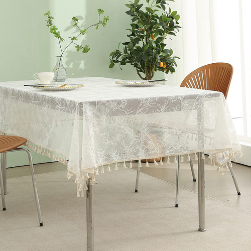 美式高级感门帘厨房窗户遮挡半帘阳台半截窗帘棉线编织流苏隔断帘