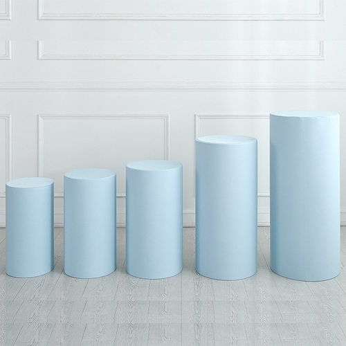 圆台展示拍照墩子摄影圆柱体底座婚纱试衣台直播展示台地台手办台