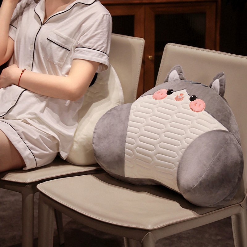 腰靠办公室靠垫靠枕上班久坐护腰神器工位座椅女士乳胶靠背垫腰枕