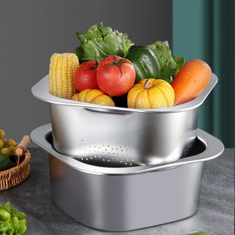 304不锈钢盆沥水篮淘米厨房洗米筛漏盆家用洗菜过滤篮子,家装主材,沥水篮,淘宝优惠券,粉丝福利购,淘宝优惠卷