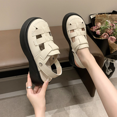 大码半拖鞋女41到43夏外穿2025新款凉鞋软底不累脚女鞋鞋子脚宽胖