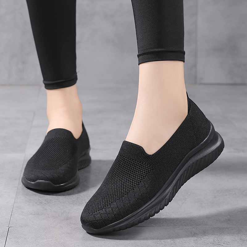 妈妈鞋夏季2024新款单鞋41-43大码一脚蹬老北京布鞋中老年女鞋子