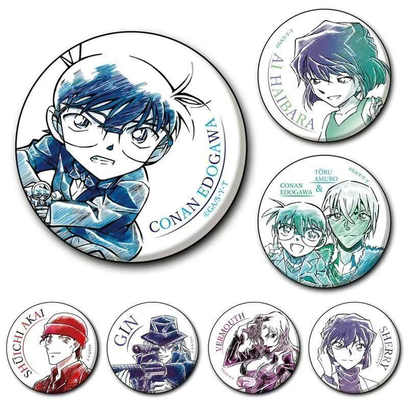 柯南（彩铅系列）吧唧徽章新一毛利兰怪盗基德二次元动漫周边谷子,节庆用品/礼品,堵门/游戏道具,淘宝优惠券,粉丝福利购,淘宝优惠卷