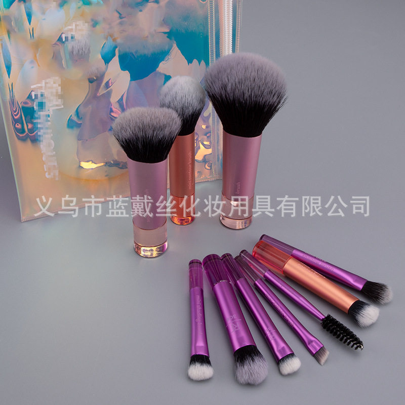 10pcs Mini Makeup Brush Set Powder Eyeshadow Foundation Blus