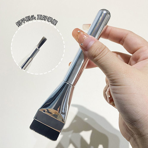 (底妆神器)粉底液调色板一字平头粉底刷超薄粉底铲底妆调色棒