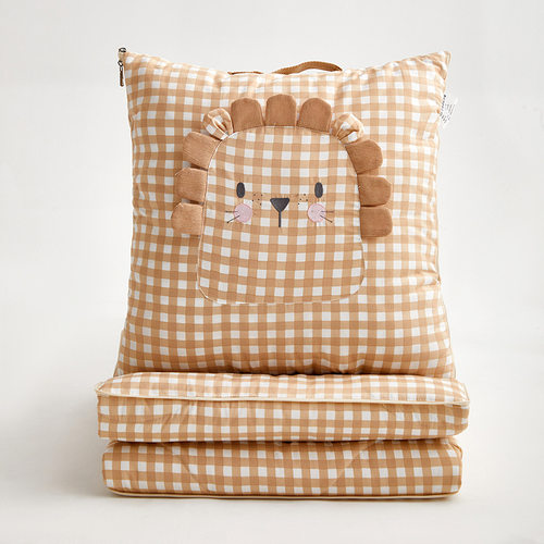 新款洛卡棉印花手提卡通绣花抱枕被40*40靠垫打开被子105*150礼品