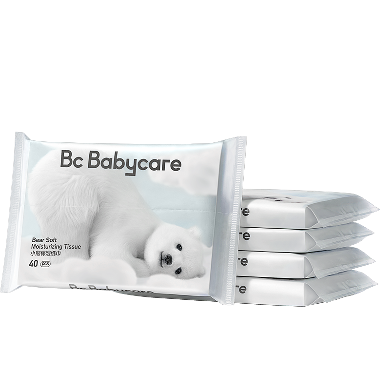 【天猫U先】babycare熊柔巾保湿纸巾乳霜纸巾成人系列40抽*5包