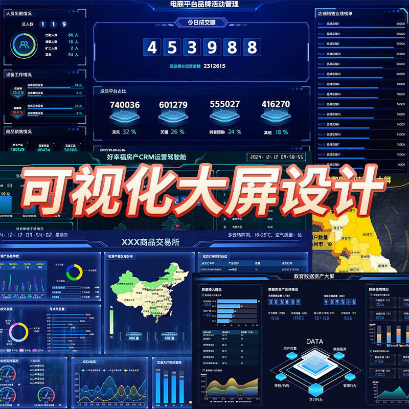 DataShow数据可视化大屏零代码设计月卡具体操作联系客服可开发票