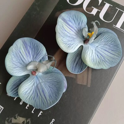 仿真网红3D硅胶棉蝴蝶兰花头