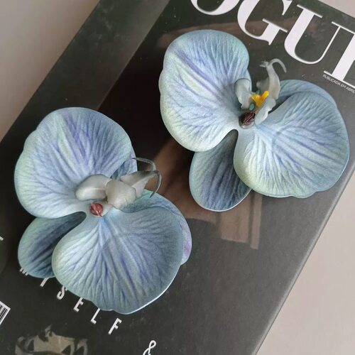 仿真网红3D硅胶棉蝴蝶兰花头