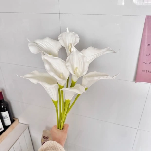 仿真EVA马蹄莲手感仿真花假花大号马蹄莲家居装饰插花婚礼堂布置