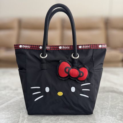 布布家手提包女kitty印花尼龙手拎包小托特包tote包1114