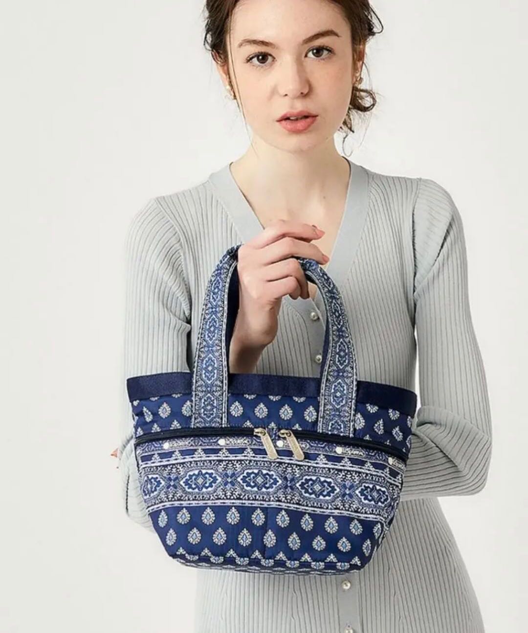 LeSportsac 乐播诗 2754小号手提斜挎包 合作版 蓝底印花