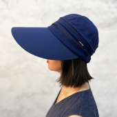 出口日单夏季 防晒大檐帽女防紫外线遮阳空顶帽子女户外遮脸太阳帽