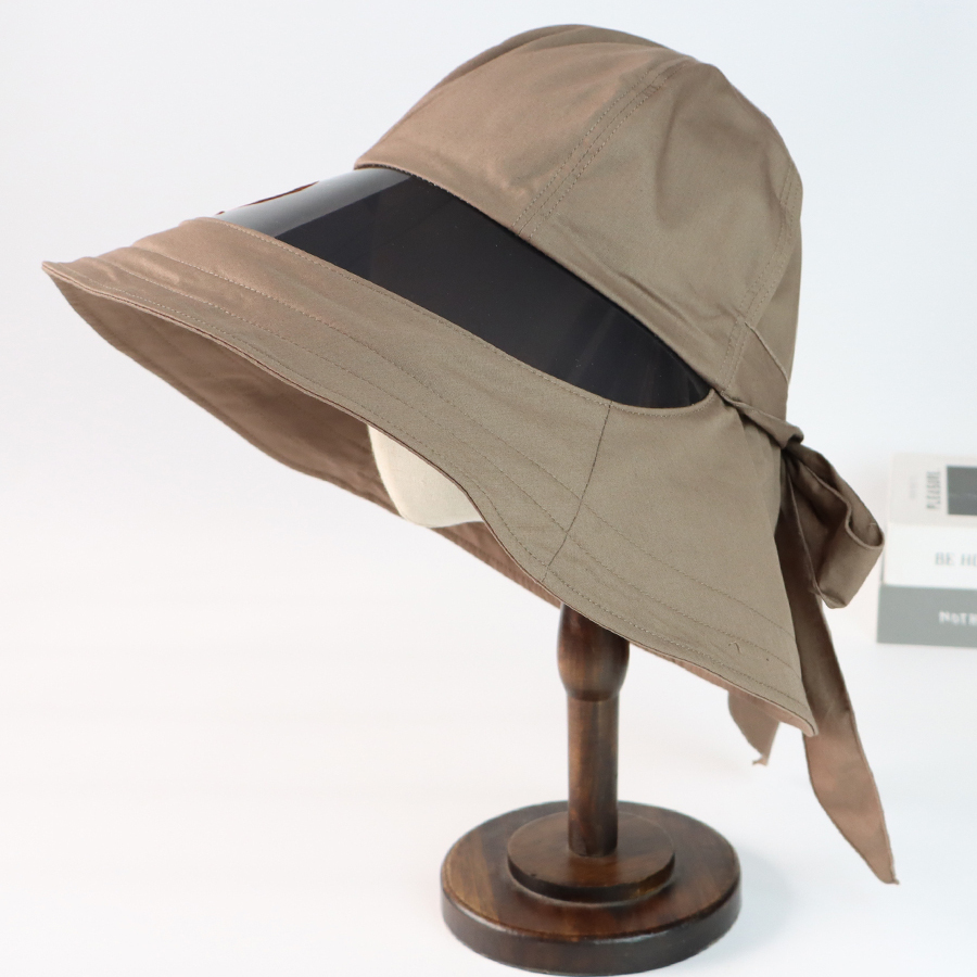 夏季渔夫帽出游防晒大檐镜片帽女