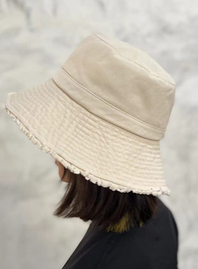 春夏水洗纯棉渔夫帽出游逛街帽女