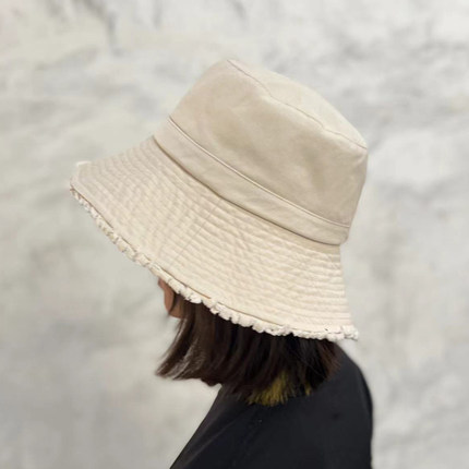 出口日本春夏季渔夫帽子女纯棉水洗防UV盆帽夏休闲百搭遮阳太阳帽