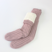 出口单秋冬季 保暖长筒袜女室内休闲读书袜含羊毛混纺加绒睡眠袜女