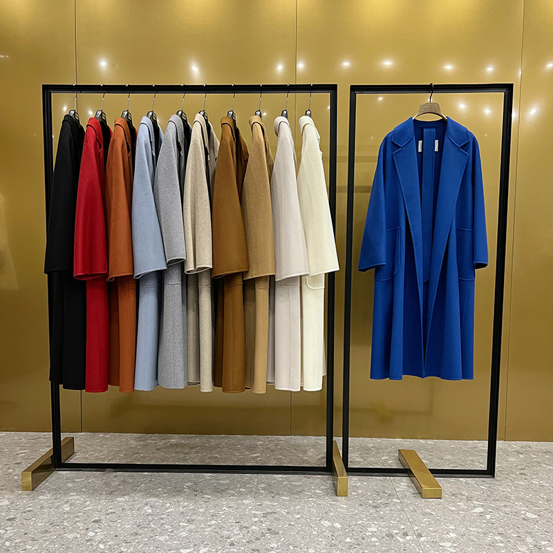 max双面羊绒大衣女长款labbro 气质轻熟风水波纹长袖外套ludmilla