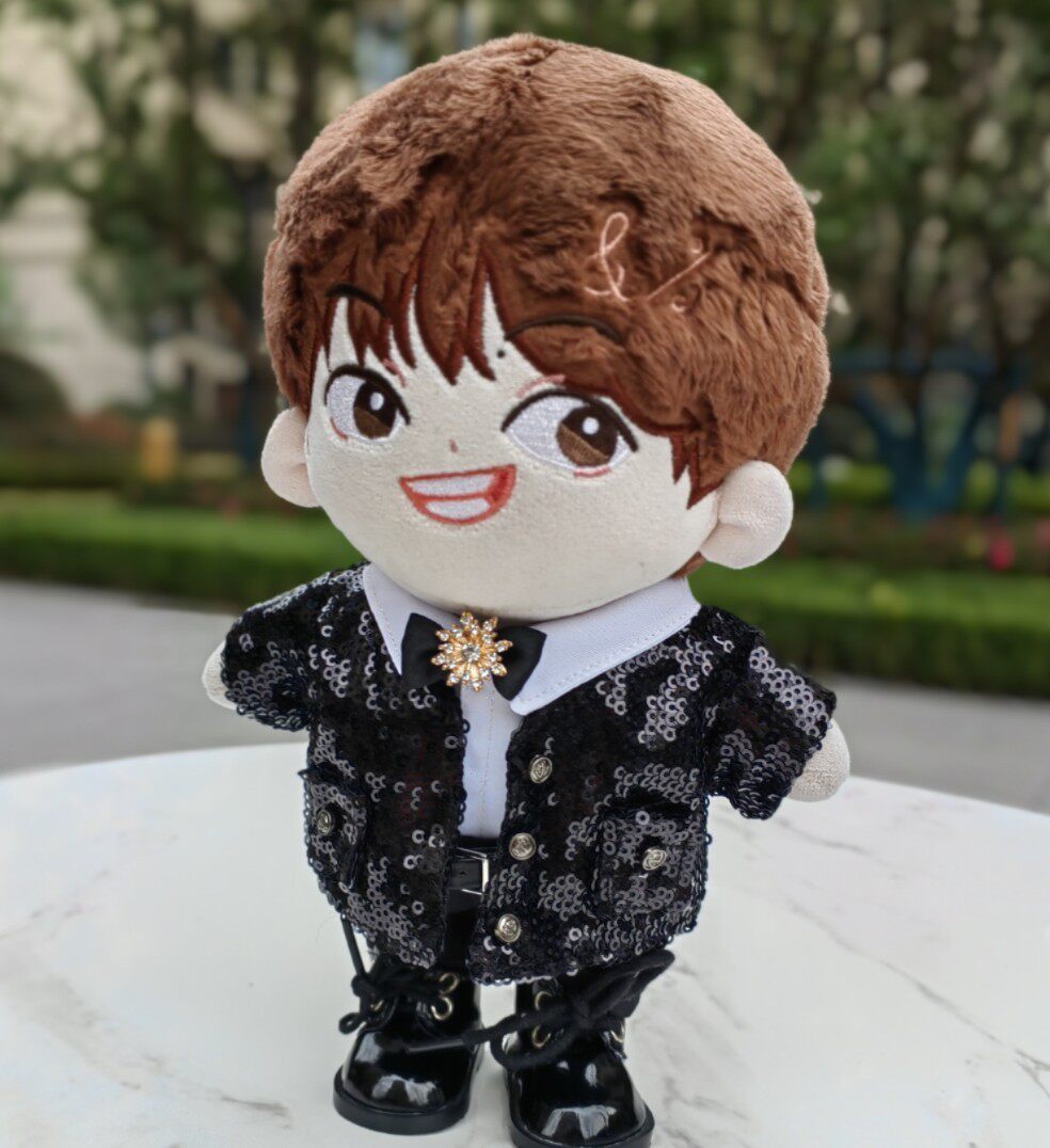 王一博娃衣亮片西装礼服棉花娃娃娃衣棉花娃娃现货15/20c明星同款