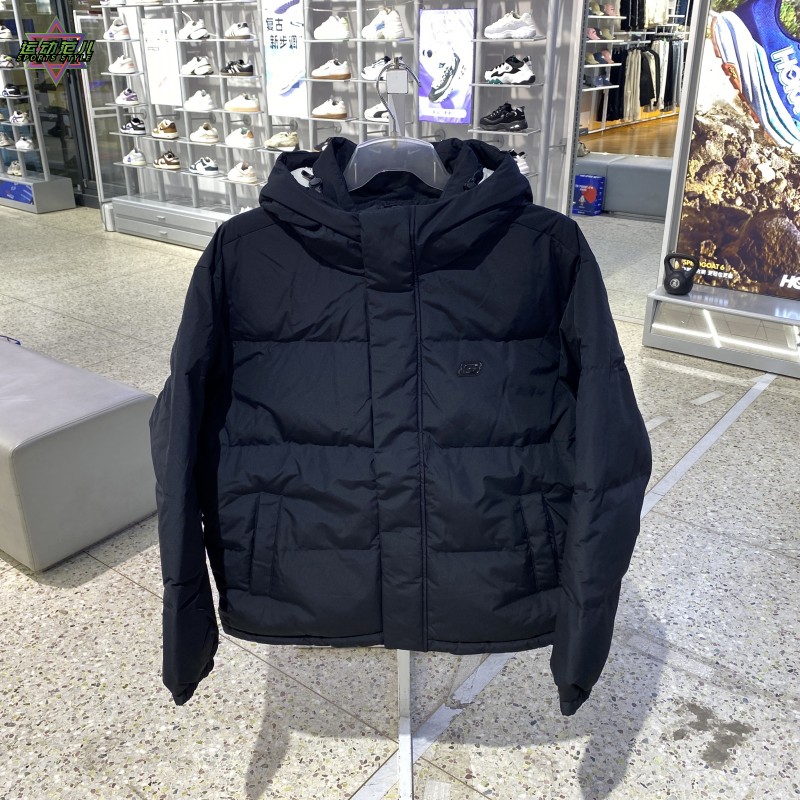 斯凯奇连帽男女运动休闲羽绒服
