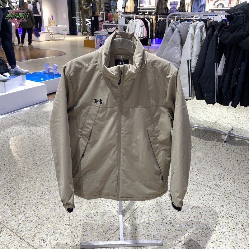 安德玛男女立领运动休闲棉服外套