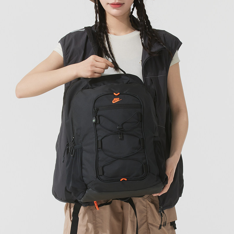 正品NIKE耐克简约百搭男女运动休闲旅行通勤双肩包HJ8231-010
