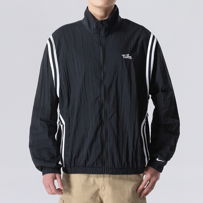 正品Nike耐克简约拼接透气立领男运动休闲梭织夹克外套FN2867-010
