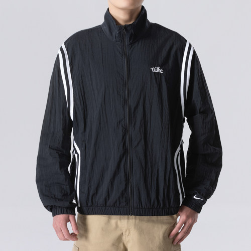 正品Nike耐克简约拼接透气立领男运动休闲梭织夹克外套FN2867-010