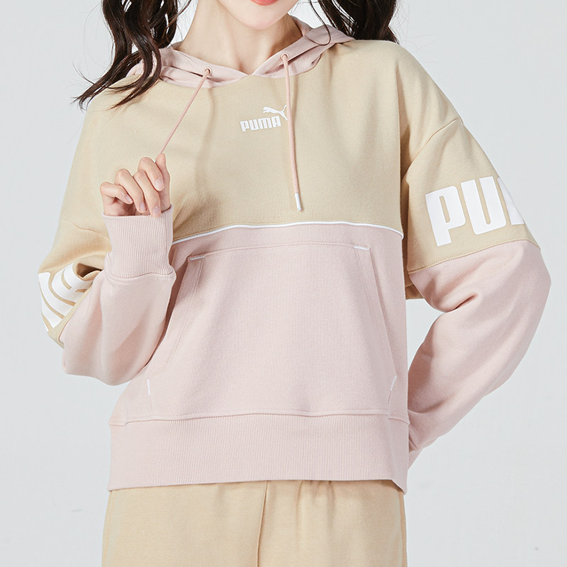 PUMA 푸마 클래식 로고 후드 여성 스포츠 캐주얼 니트 스웨트 풀오버 670957-02