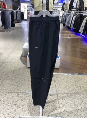 正品Nike耐克经典LOGO简约百搭透气女运动休闲梭织长裤HV5765-010
