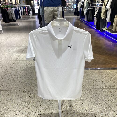 正品PUMA彪马翻领透气速干训练男运动休闲短袖T恤POLO衫528699-01