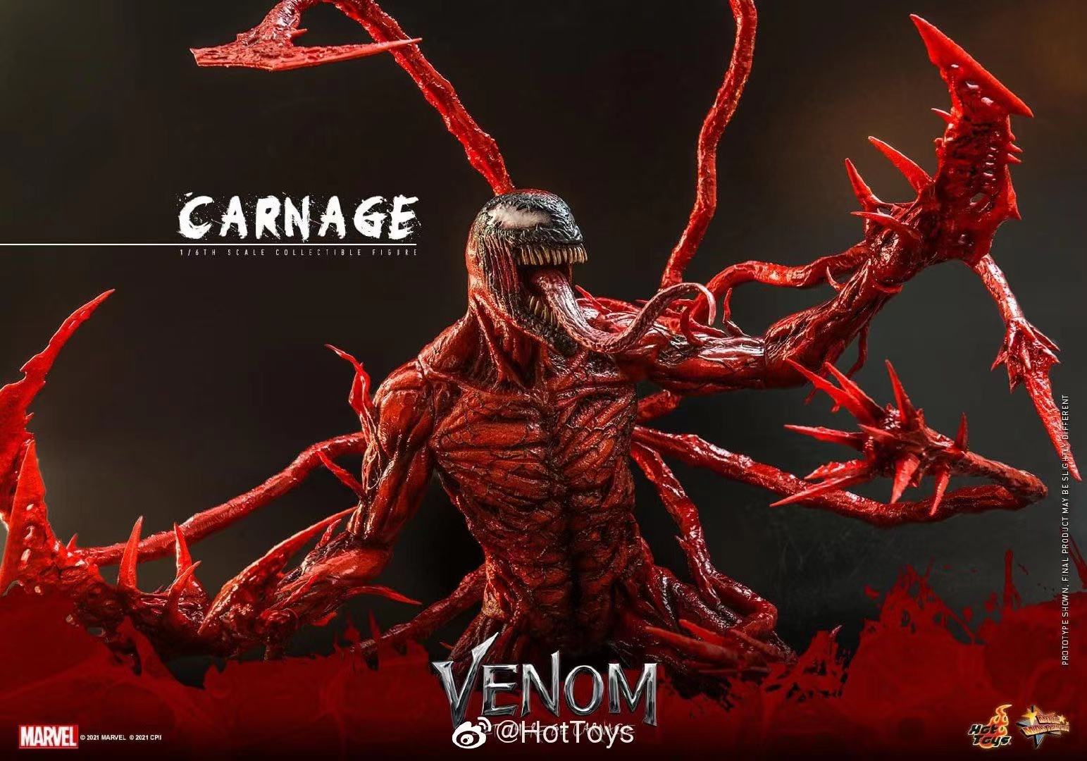 hottoys ht 1/6 mm626《毒液2》反派卡内奇1:6珍藏可动人偶 预定