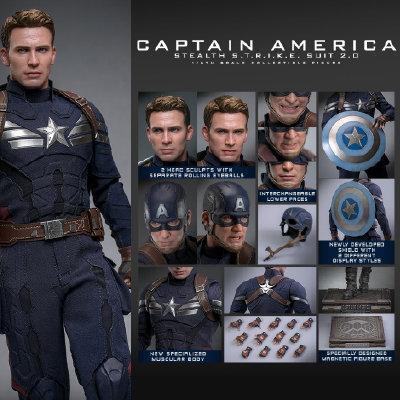 HOTTOYS HT 1/6 MMS783 美国队长2 冬日战士 潜行战衣2.0 接单