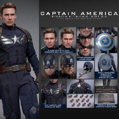 HOTTOYS HT 1/6 MMS783 美国队长2 冬日战士 潜行战衣2.0 接单