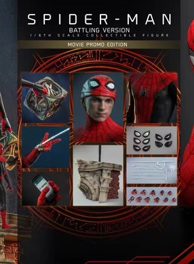 HT hottoys 1/6 蜘蛛侠英雄无归 红黑蜘蛛侠 战损版 预定