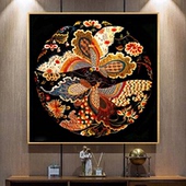 凤求凰十字绣2025新款 中式 古风线绣客厅小幅玄关小件卧室画自己绣