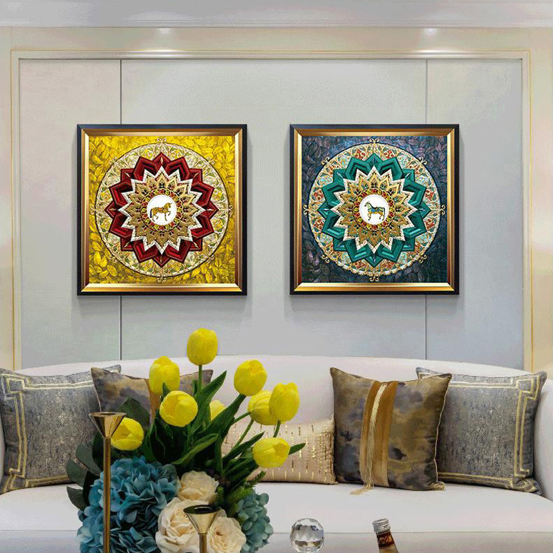 十字绣2026新款客厅小件欧式复古马卧室玄关自己绣手工小幅画满绣