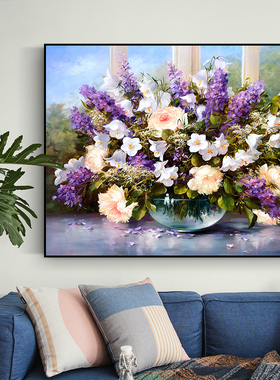 蒙娜丽莎十字绣2025新线款绣小幅客厅卧室紫色梦境花卉手工自己绣