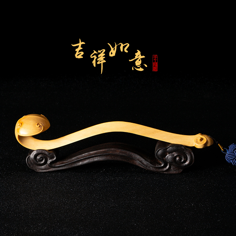 黄杨木雕实木手把件创意家居客厅文玩摆件吉祥如意收藏雕刻工艺品