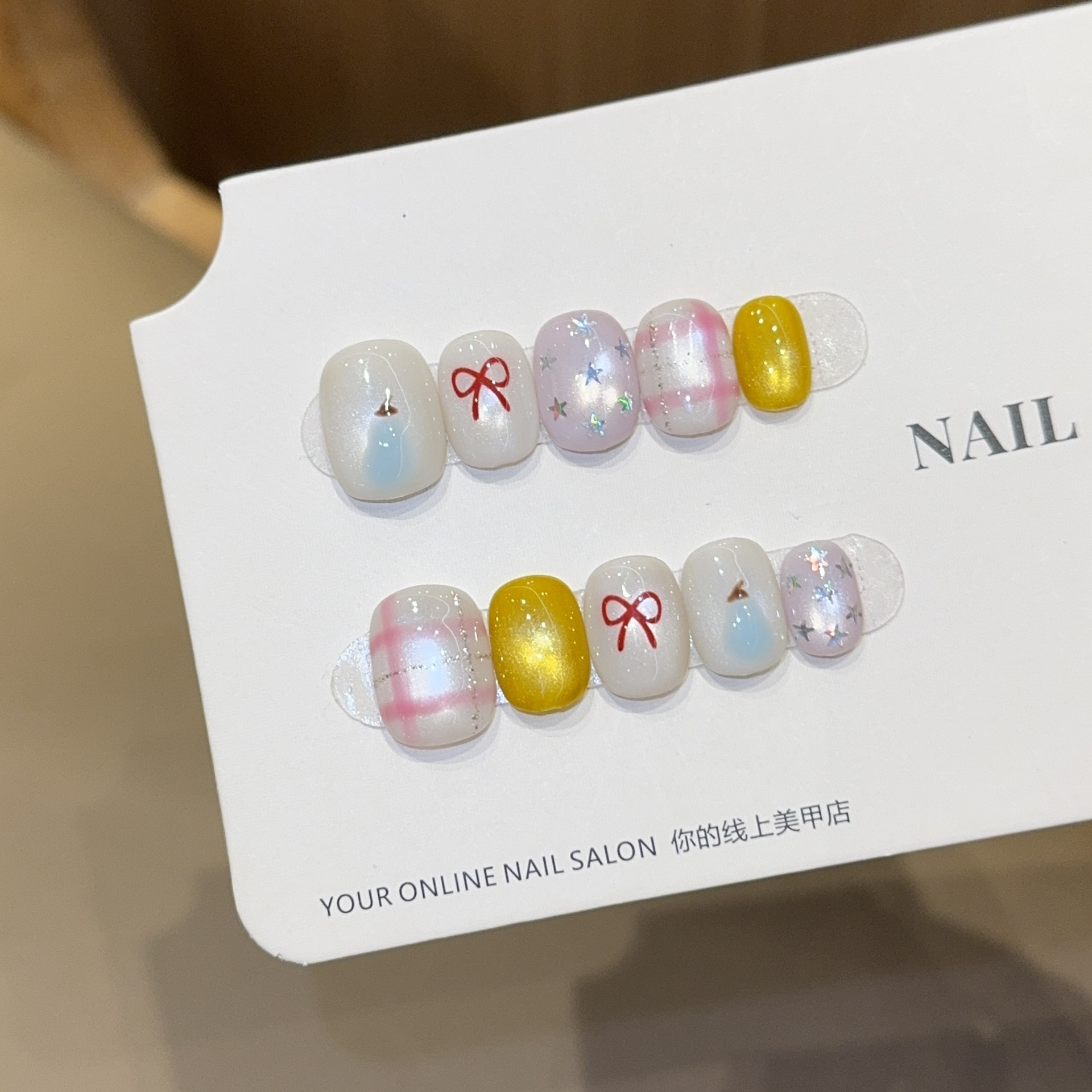 梨吧啦ins风蝴蝶结穿戴甲