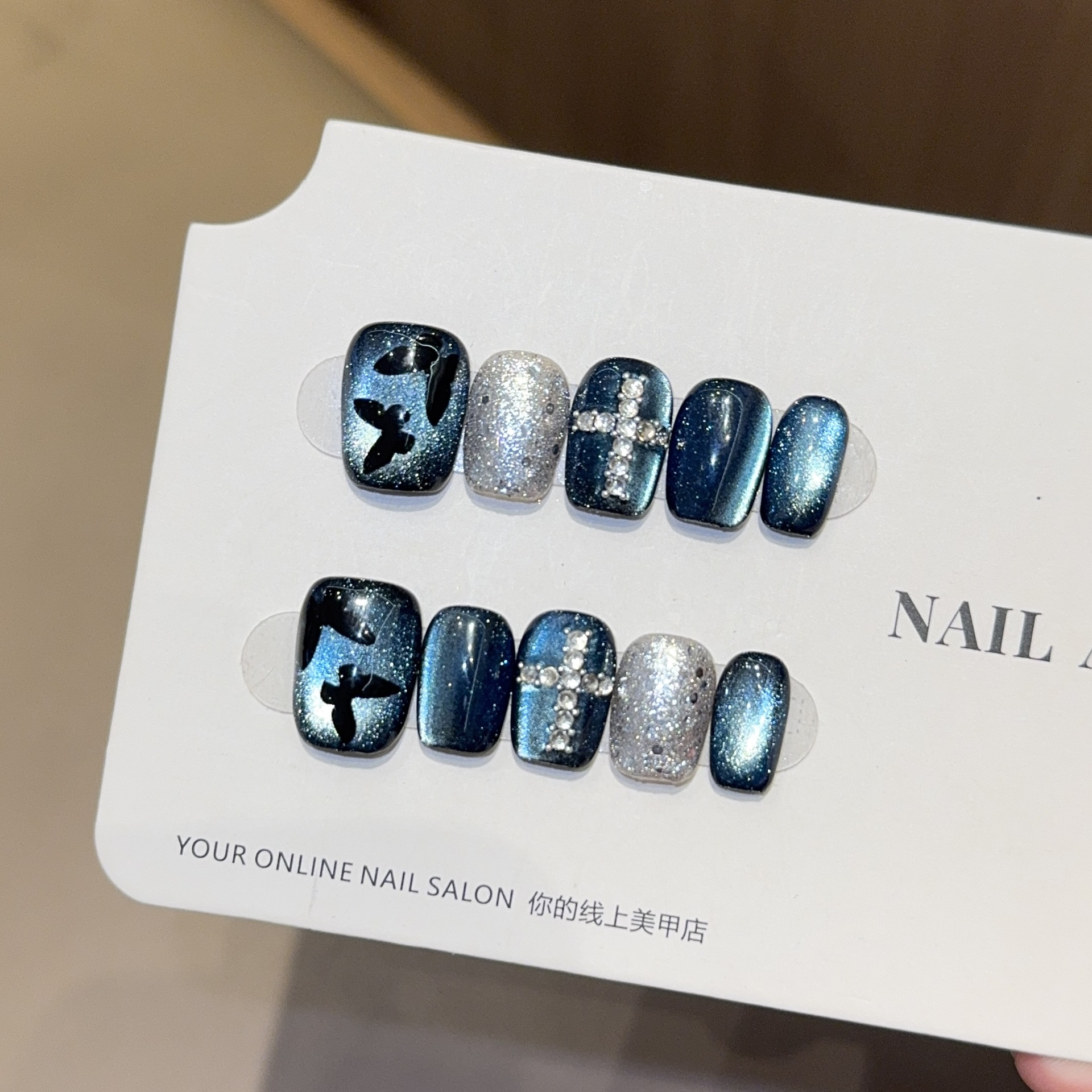 【蝶变】高级感猫眼ins风纯手工穿戴甲美甲贴片穿戴假指甲片