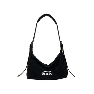 Emis韩国包包女2025新款尼龙帆布包百搭胸包女士小黑炭单肩斜挎包