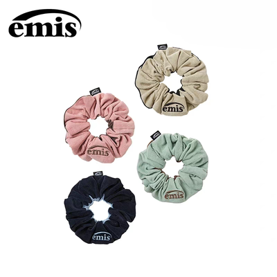韩国emis灯芯绒双色发圈清新韩系简约百搭甜美精致小巧女士发绳
