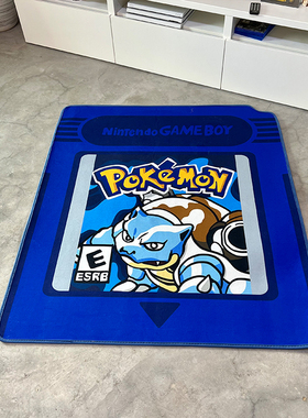 新品现货口袋怪兽宝可梦地毯书房卡通可机洗卧室客厅简约家用包邮