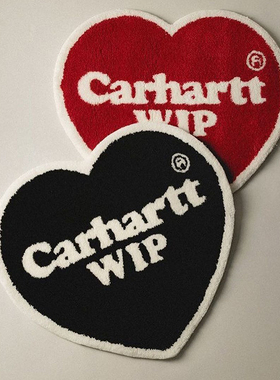 新品Carhartt WIP手工簇绒爱心地毯家用客厅卧室简约ins工业风