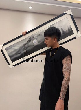 现货Takahashi studio原创日潮BAPE画风景画超清写实潮流版画包邮